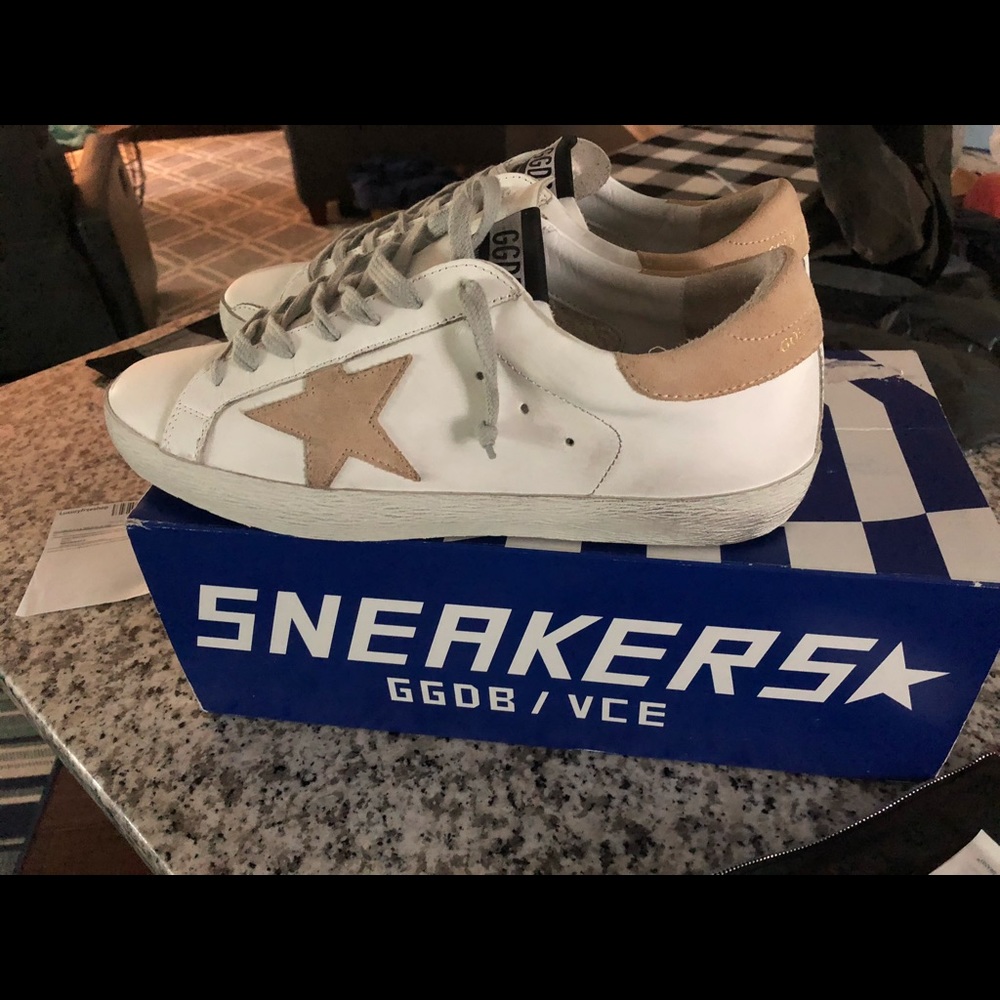 Authentic Golden Goose superstar 42 white/khaki